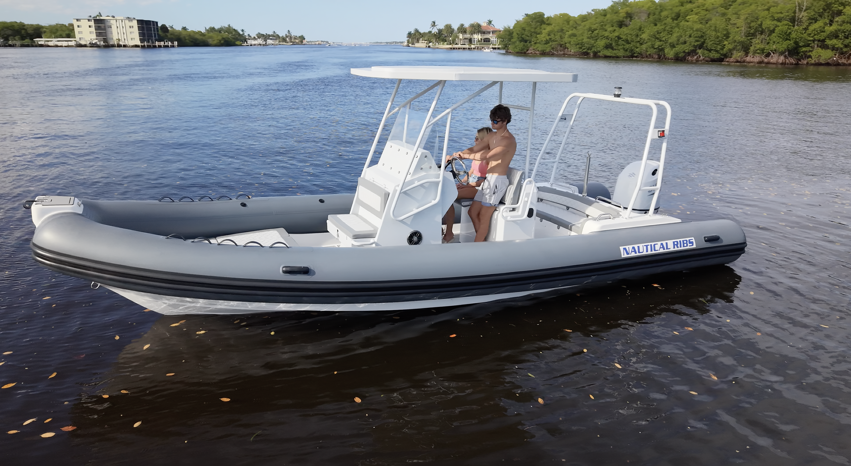 Nautical Ribs F25 boat on the water